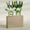 Amesbury Extra Large Narrow Rectangle Fiberglass Planter - 48 in x 10 in x 32 in - Metallic Gold - Metallic Gold,48 in x 10 in x 32 in