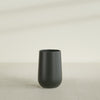 Tall Hayden Medium Round Fiberglass Planter - 12 in x 12 in x 20 in - Matte Charcoal - Matte Charcoal,12 in x 12 in x 20 in