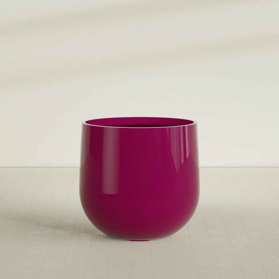 Westfield - 15in diam. x 14in - Gloss Eggplant - Gloss Eggplant,38 in diam. x 36 in H