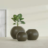 Globe Large Sphere Fiberglass Planter - 30 in x 30 in x 24 in - Matte Bronze - Matte Bronze,30 in x 30 in x 24 in