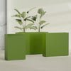 Amesbury Large Narrow Rectangle Fiberglass Planter - 24 in x 10 in x 32 in - Satin Green - Satin Green,24 in x 10 in x 32 in
