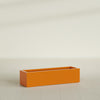 Cuba Large Long Rectangle Fiberglass Planter - 48 in x 14 in x 12 in - Gloss Tangerine - Gloss Tangerine,48 in x 14 in x 12 in
