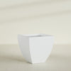 Lima Large Tapered Square Fiberglass Planter - 30 in x 30 in x 30 in - Gloss White - Gloss White,30 in x 30 in x 30 in