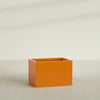 Granada Large Rectangle Fiberglass Planter - 36 in x 24 in x 24 in - Gloss Tangerine - Gloss Tangerine,36 in x 24 in x 24 in