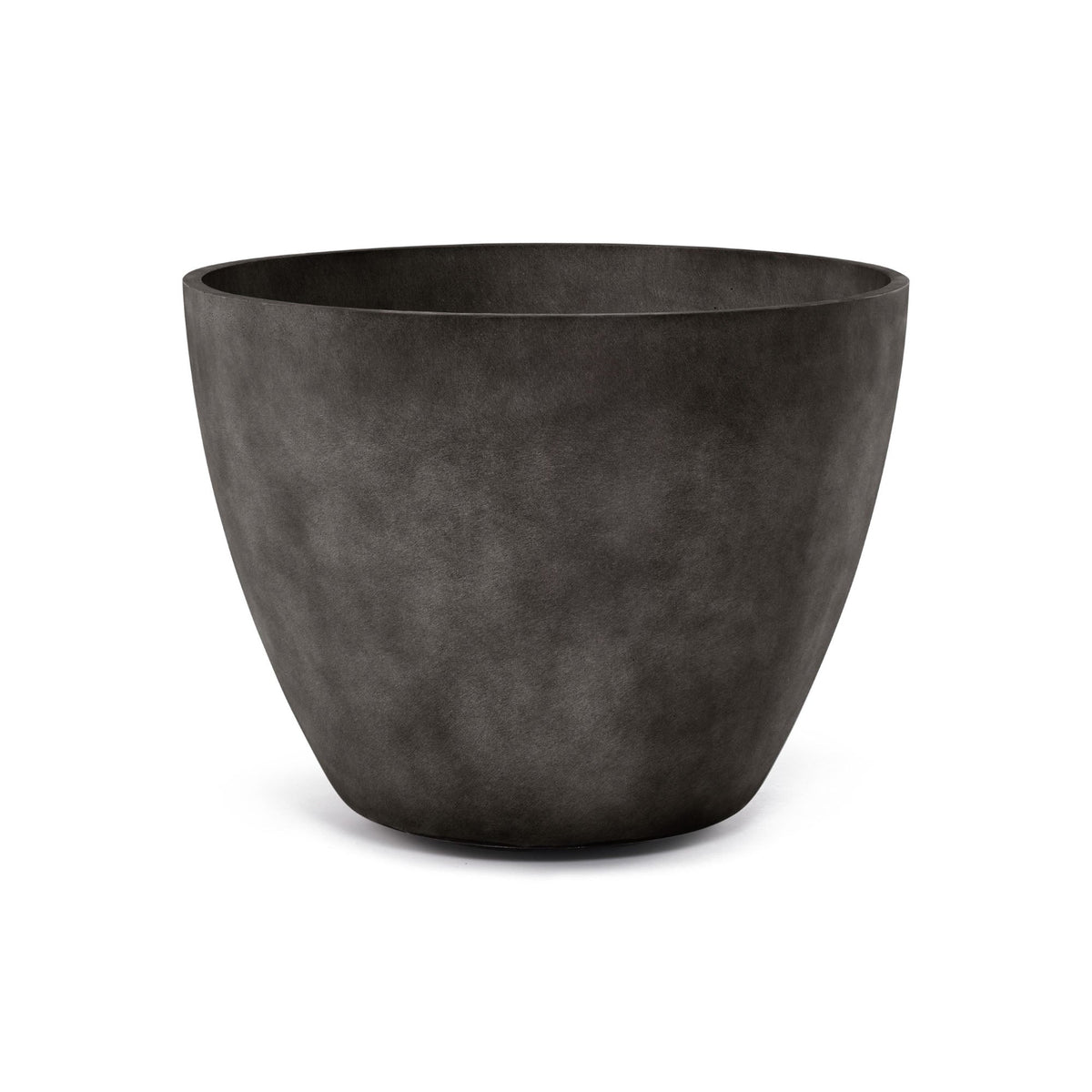 Lupo Tapered Planter – Brown Stone Finish – Fiberglass Indoor/Outdoor and Weather-Resistant Large Planter (37.5" D x 28.3" H Exterior, 35.8" D x 27.8" H Interior) - Brown Stone,37.4 in diam. x 28.3 in