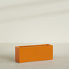 Tolga Extra Large Long Rectangle Fiberglass Planter - 60 in x 16 in x 24 in - Gloss Tangerine - Gloss Tangerine,60 in x 16 in x 24 in
