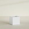 Montroy Medium Cube Square Fiberglass Planter - 28 in x 28 in x 28 in - Gloss White - Gloss White,28 in x 28 in x 28 in