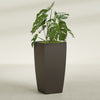 Toulan Large Tall Tapered Square Fiberglass Planter - 20 in x 20 in x 42 in - Matte Brown - Matte Brown,20 in x 20 in x 42 in