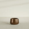 Short Hayden Small Round Fiberglass Planter - 12 in x 12 in x 7 in - Metallic Bronze - Metallic Bronze,12 in x 12 in x 7 in