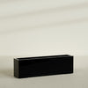 Miami Extra Large Narrow Rectangle Fiberglass Planter - 60 in x 12 in x 18 in - Gloss Black - Gloss Black,60 in x 12 in x 18 in