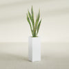Perth Large Tall Rectangle Fiberglass Planter - 16 in x 16 in x 42 in - Gloss White - Gloss White,16 in x 16 in x 42 in