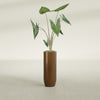 Saint Tropez Large Tall Round Fiberglass Planter - 12 in x 12 in x 32 in - Metallic Bronze - Metallic Bronze,12 in x 12 in x 32 in
