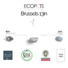 Hanging Brussels Small Bowl Planter - 13 in x 13 in x 6.5 in - White Grey - White Grey,13 in x 13 in x 6.5 in