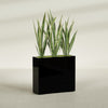 Delray Large Tall Rectangle Fiberglass Planter - 36 in x 12 in x 32 in - Gloss Black - Gloss Black,36 in x 12 in x 32 in