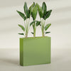 Amesbury Large Narrow Rectangle Fiberglass Planter - 36 in x 10 in x 32 in - Satin Green - Satin Green,36 in x 10 in x 32 in