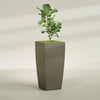 Toulan Extra Large Tall Tapered Square Fiberglass Planter - 28 in x 28 in x 60 in - Matte Bronze - Matte Bronze,28 in x 28 in x 60 in