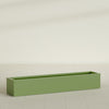 Cuba Extra Large Long Rectangle Fiberglass Planter - 72 in x 14 in x 12 in - Satin Green - Satin Green,72 in x 14 in x 12 in