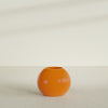 Globe Medium Sphere Fiberglass Planter - 24 in x 24 in x 19 in - Gloss Tangerine - Gloss Tangerine,24 in x 24 in x 20 in