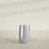 Tall Hayden Medium Round Fiberglass Planter - 12 in x 12 in x 20 in - Metallic Silver - Metallic Silver,12 in x 12 in x 20 in