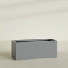 Granada Extra Large Long Rectangle Fiberglass Planter - 60 in x 24 in x 24 in - Metallic Gunmetal - Metallic Gunmetal,60 in x 24 in x 24 in