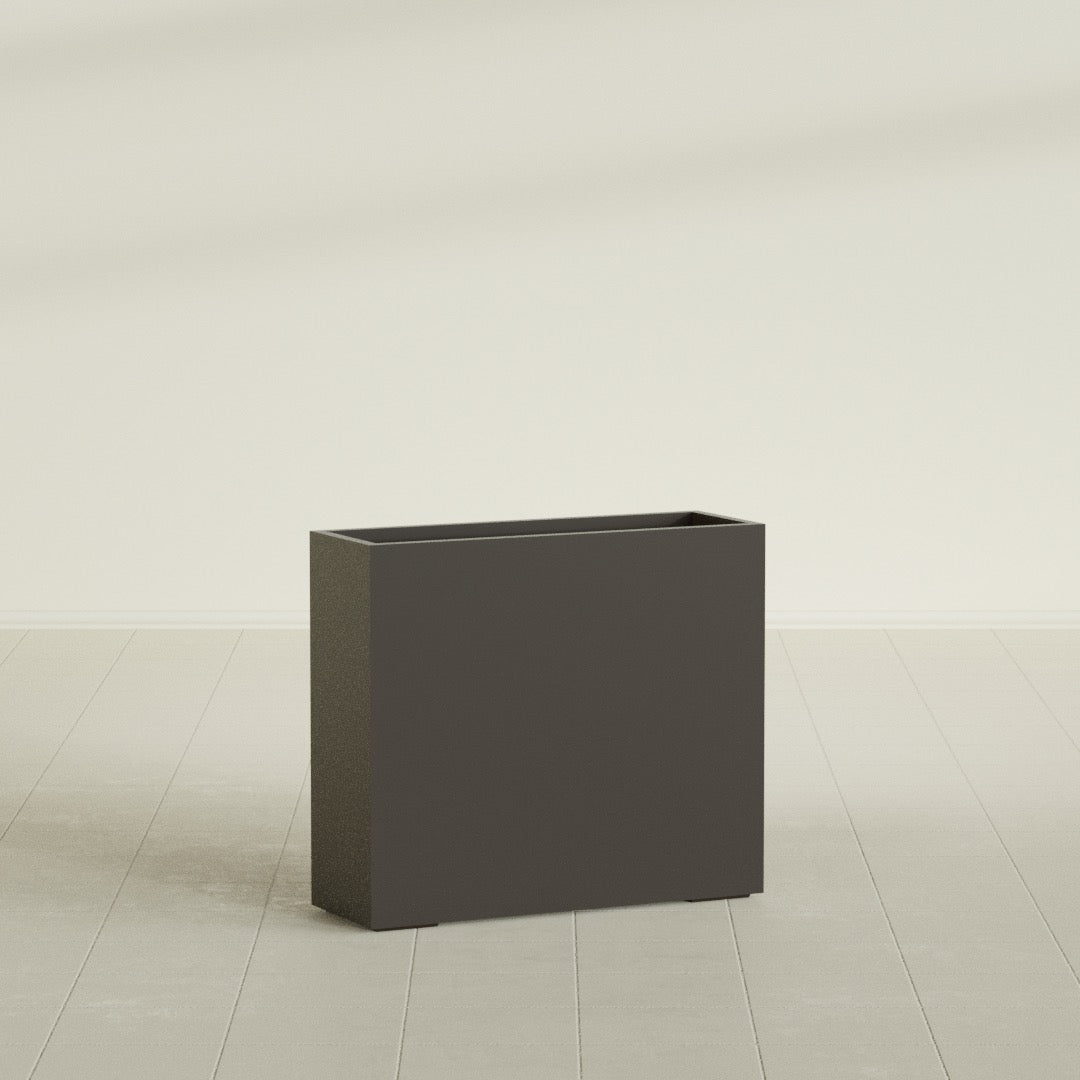 Perth Extra Large Long Rectangle Fiberglass Planter - 48 in x 16 in x 42 in - Matte Brown - Matte Brown,48 in x 16 in x 42 in