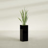 Delray Large Tall Rectangle Fiberglass Planter - 12 in x 12 in x 32 in - Gloss Black - Gloss Black,12 in x 12 in x 32 in