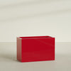 Brisbane Extra Large Long Rectangle Fiberglass Planter - 48 in x 24 in x 32 in - Gloss Red - Gloss Red,48 in x 24 in x 32 in