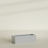 Reade Small Tabletop Rectangle Fiberglass Planter - 14 in x 5 in x 4.3 in - Metallic Silver - Metallic Silver,14 in x 5 in x 4.3 in
