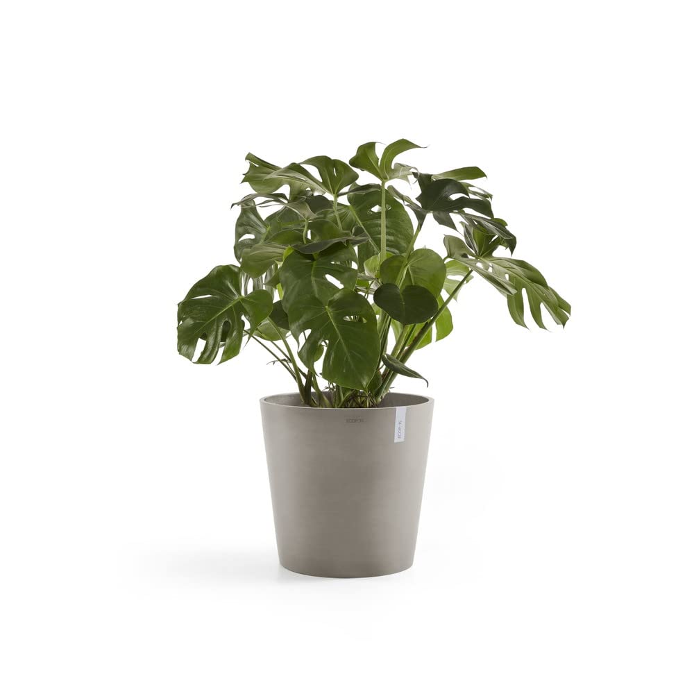 Amsterdam Medium Round Planter - 23.5 in x 23.5 in x 21.5 in - Taupe - Taupe,23.5 in x 23.5 in x 21.5 in,Planter Only