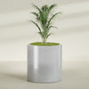 Rio Grande Large Round Fiberglass Planter - 30 in x 30 in x 32 in - Metallic Silver - Metallic Silver,30 in x 30 in x 32 in