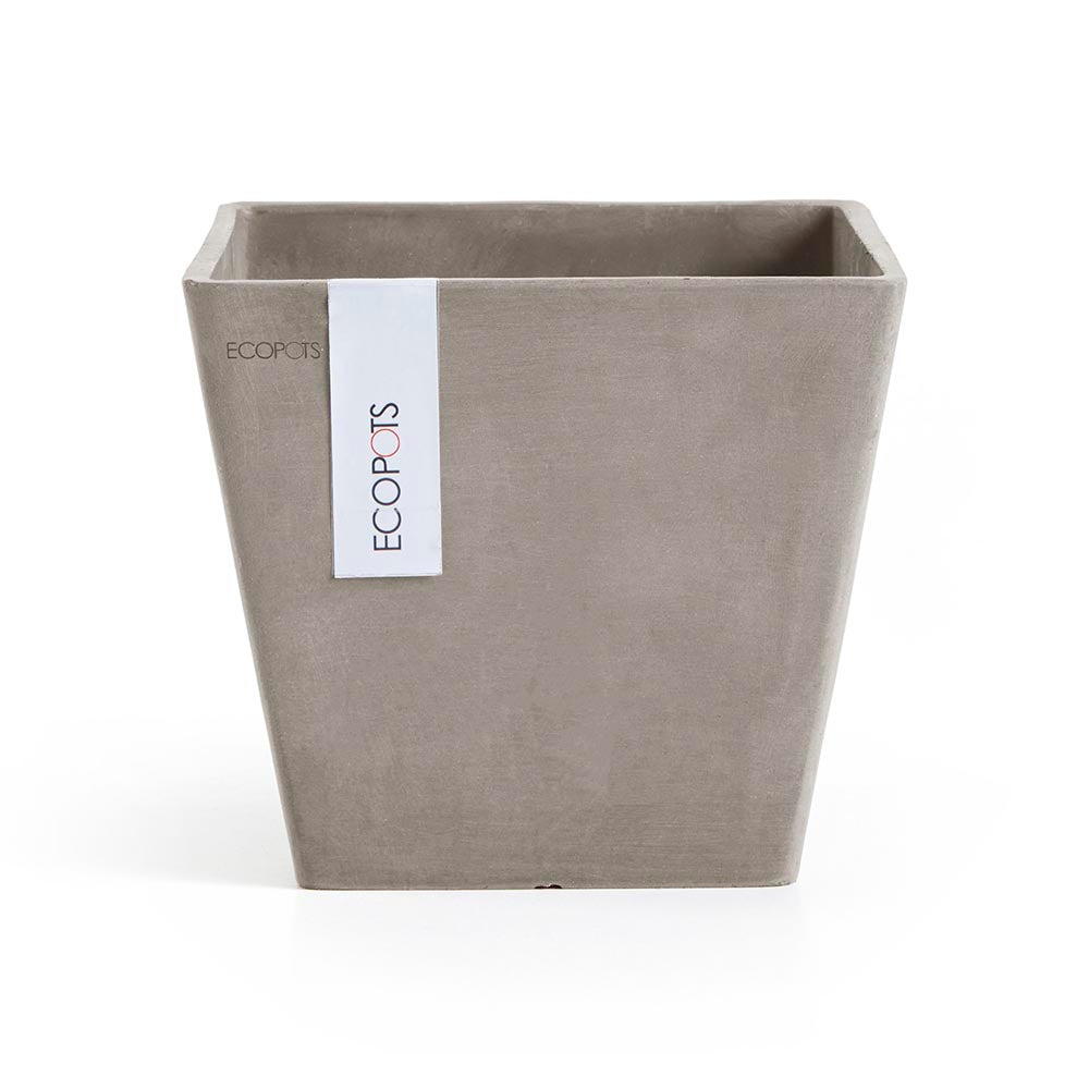 Rotterdam Small Square Planter - 19.75 in x 19.75 in x 17.25 in - Planter + Watering System - Taupe - Taupe,19.75 in x 19.75 in x 17.25 in,Planter + Watering System