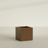 Montroy Medium Cube Square Fiberglass Planter - 28 in x 28 in x 28 in - Metallic Bronze - Metallic Bronze,28 in x 28 in x 28 in