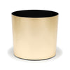 Hand-Foiled Floor Cylinder - 14.5in diam. x 14in - Mirror Brass - Mirror Brass,14.5 in x 14.5 in x 14 in