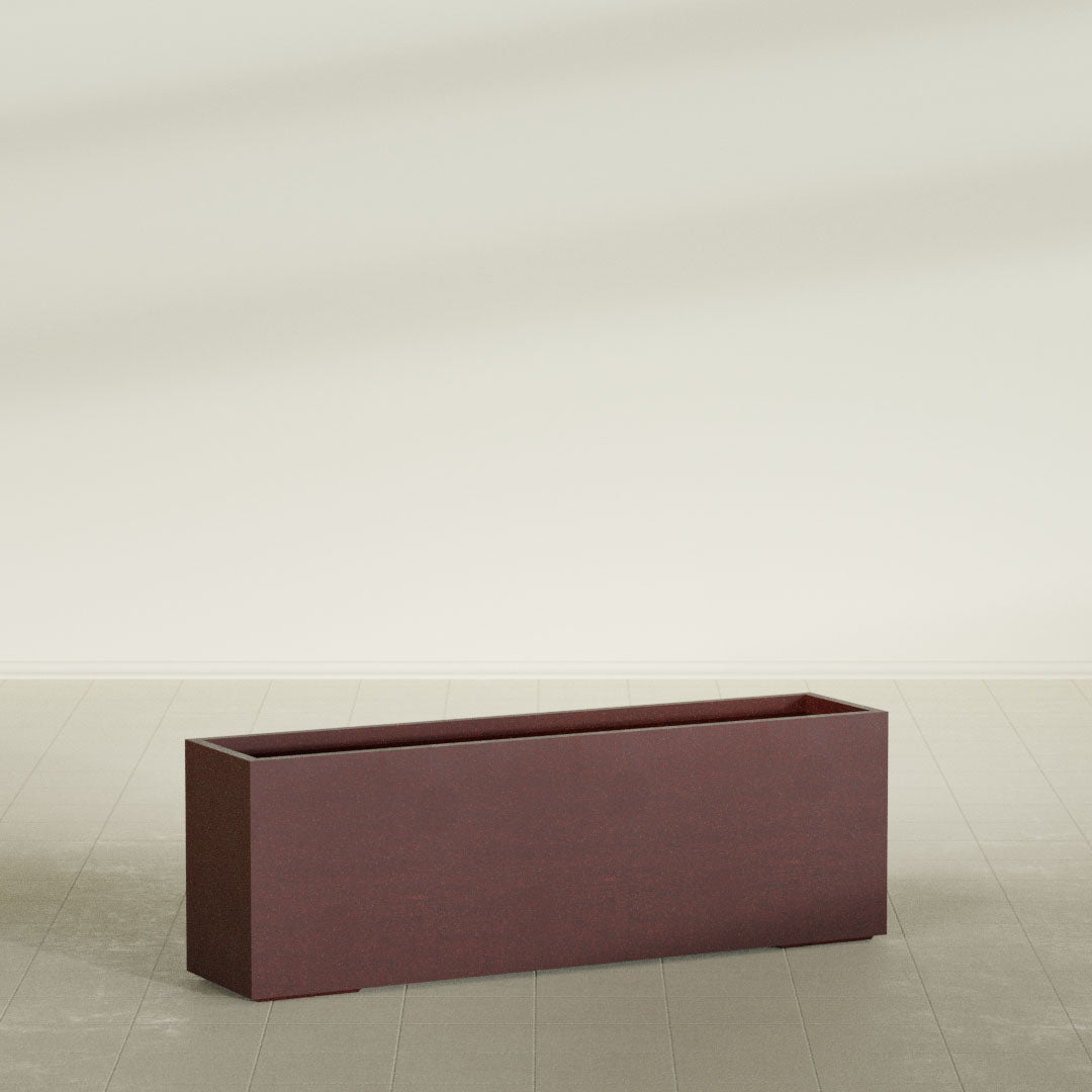 ProTone Fiberglass Premium Finish Extra Large Rectangle Planter - 72 in x 16 in x 24 in - Weathered Steel - Rust - Weathered Steel - Rust,72 in x 16 in x 24 in