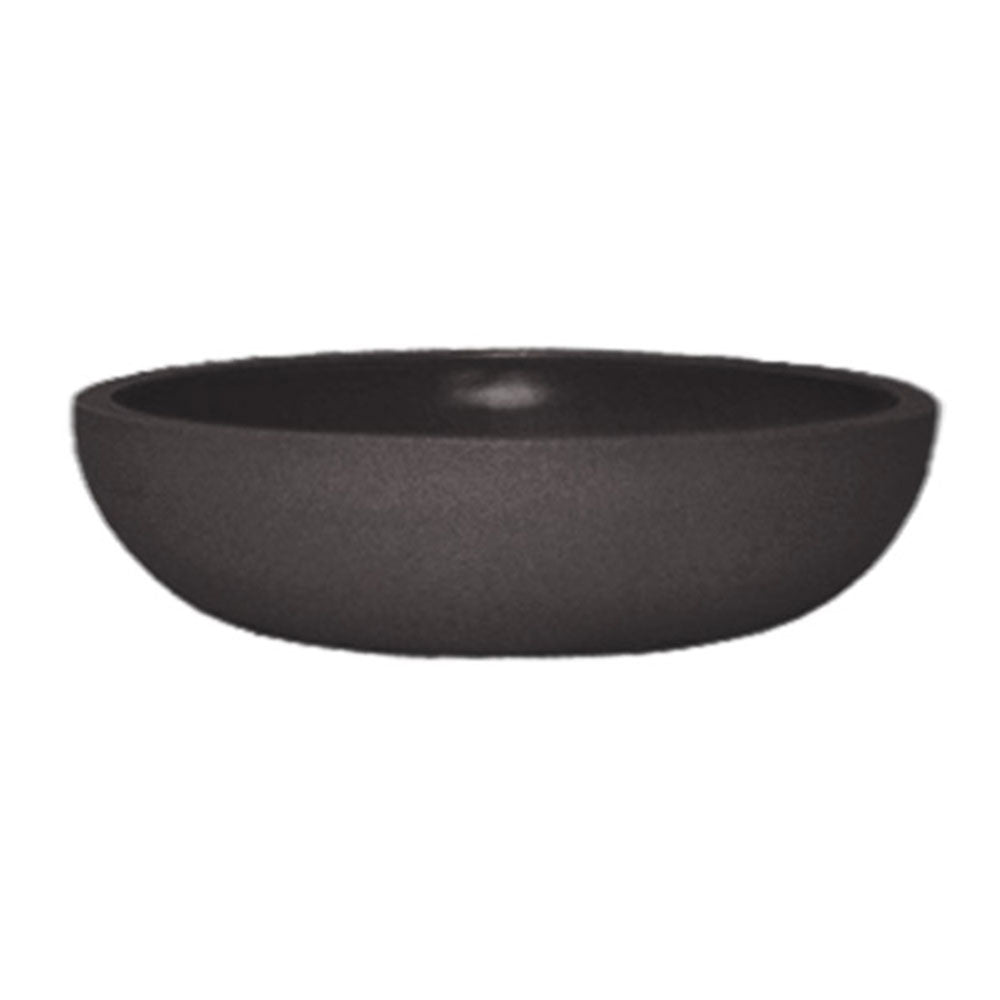Curbside Table Top Bowl Plastic Planter - 16 in x 16 in x 4 in - Quarry Black - Quarry Black,16 in x 16 in x 4 in
