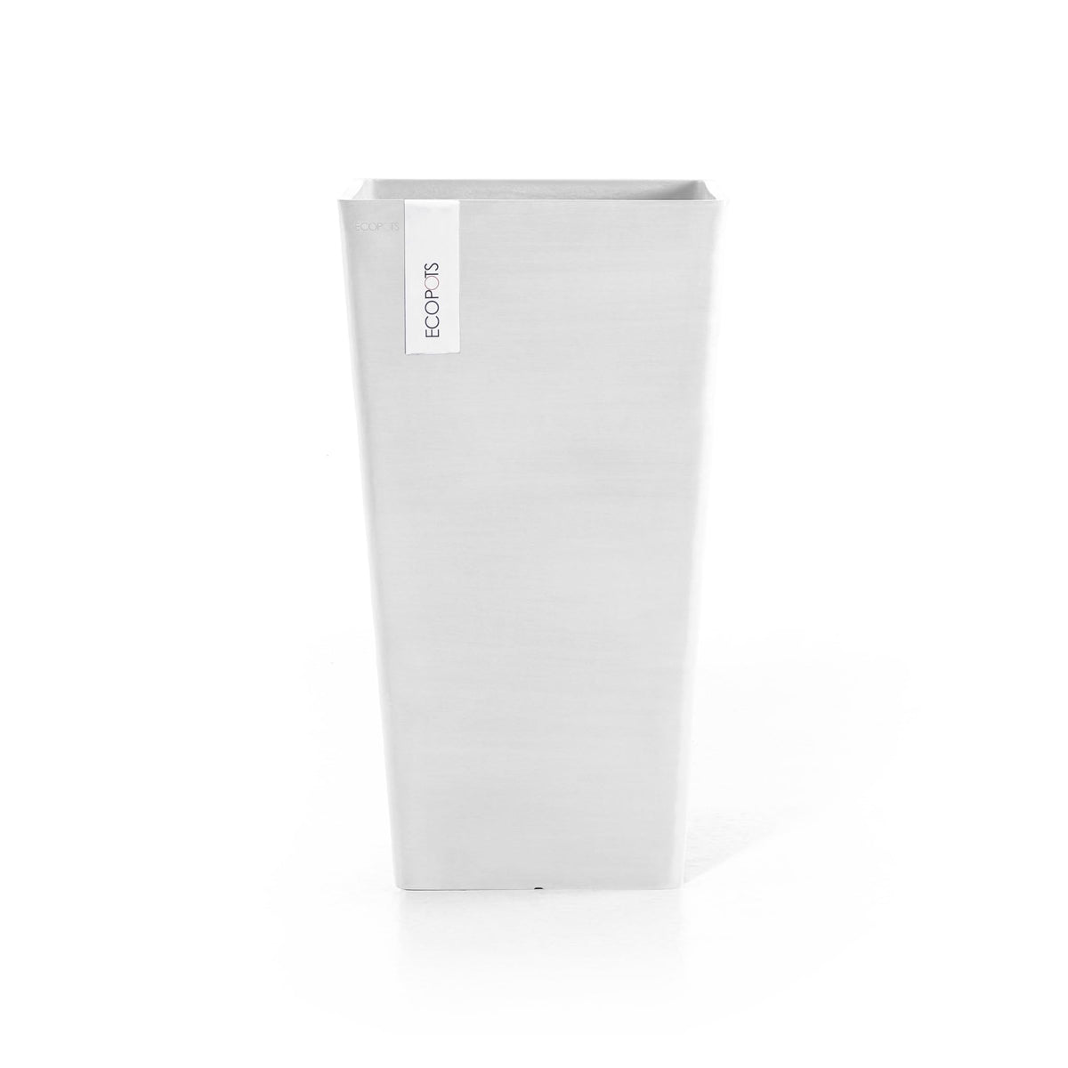 Rotterdam Mid High Medium Square Planter - 12.25 in x 12.25 in x 22 in - Pure White - Pure White,12.25 in x 12.25 in x 22 in,Planter Only