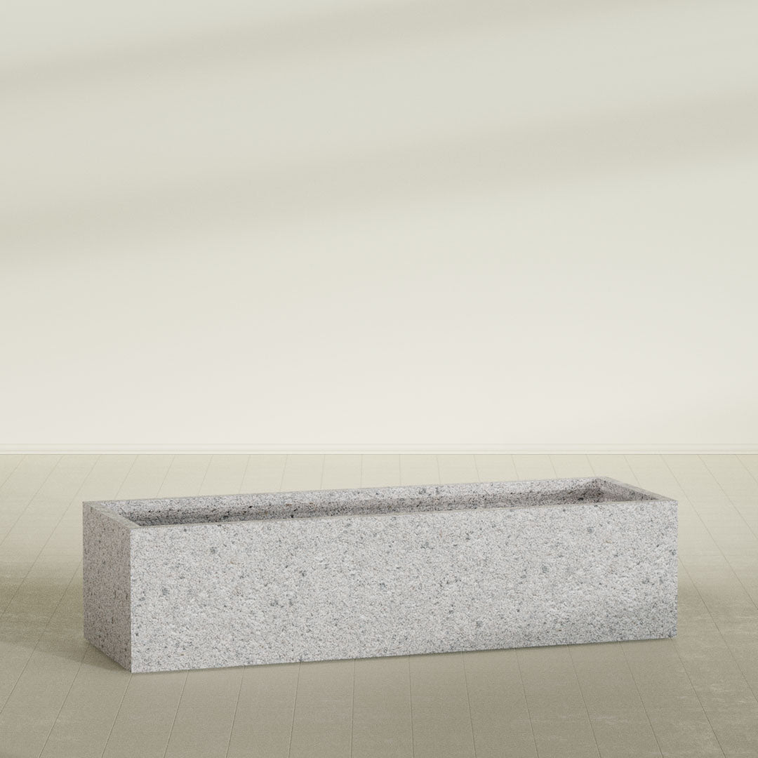 ProTone Fiberglass Premium Finish Extra Large Rectangle Planter - 72 in x 24 in x 18 in - StoneLight - Pearlstone - StoneLight - Pearlstone,72 in x 24 in x 18 in