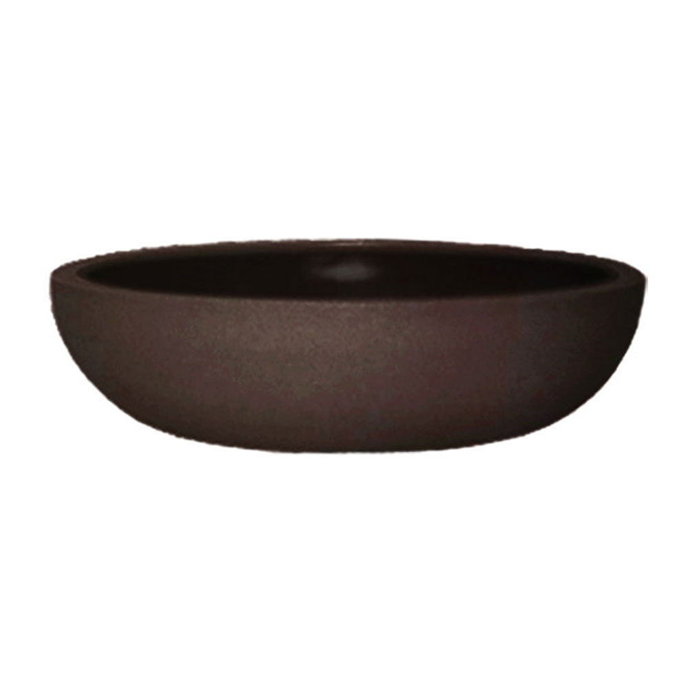 Curbside Table Top Bowl Plastic Planter - 16 in x 16 in x 4 in - Espresso - Espresso,16 in x 16 in x 4 in