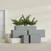 Tolga Extra Large Long Rectangle Fiberglass Planter - 60 in x 16 in x 24 in - Metallic Gunmetal - Metallic Gunmetal,60 in x 16 in x 24 in