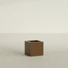 Montroy Small Cube Square Fiberglass Planter - 16 in x 16 in x 16 in - Metallic Bronze - Metallic Bronze,16 in x 16 in x 16 in