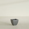 Lima Small Tapered Square Fiberglass Planter - 12 in x 12 in x 12 in - Metallic Gunmetal - Metallic Gunmetal,12 in x 12 in x 12 in