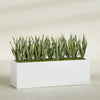 Granada Extra Large Long Rectangle Fiberglass Planter - 72 in x 24 in x 24 in - Matte White - Matte White,72 in x 24 in x 24 in