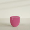 Alzira Large Round Fiberglass Planter - 30 in x 30 in x 28 in - Gloss Pink Violet - Gloss Pink Violet,30 in x 30 in x 28 in