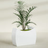 Seoul Extra Large Curved Abstract Fiberglass Planter - 48 in x 20 in x 36 in - Matte White - Matte White,48 in x 20 in x 36 in