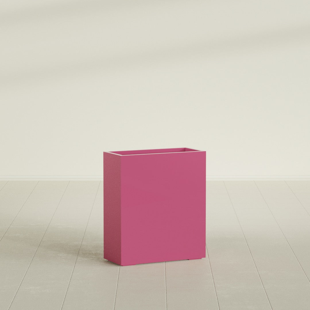 Perth Large Tall Rectangle Fiberglass Planter - 36 in x 16 in x 42 in - Gloss Pink Violet - Gloss Pink Violet,36 in x 16 in x 42 in