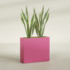 Perth Extra Large Long Rectangle Fiberglass Planter - 48 in x 16 in x 42 in - Gloss Pink Violet - Gloss Pink Violet,48 in x 16 in x 42 in
