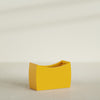 Seoul Large Curved Abstract Fiberglass Planter - 36 in x 16 in x 24 in - Gloss Saffron - Gloss Saffron,36 in x 16 in x 24 in