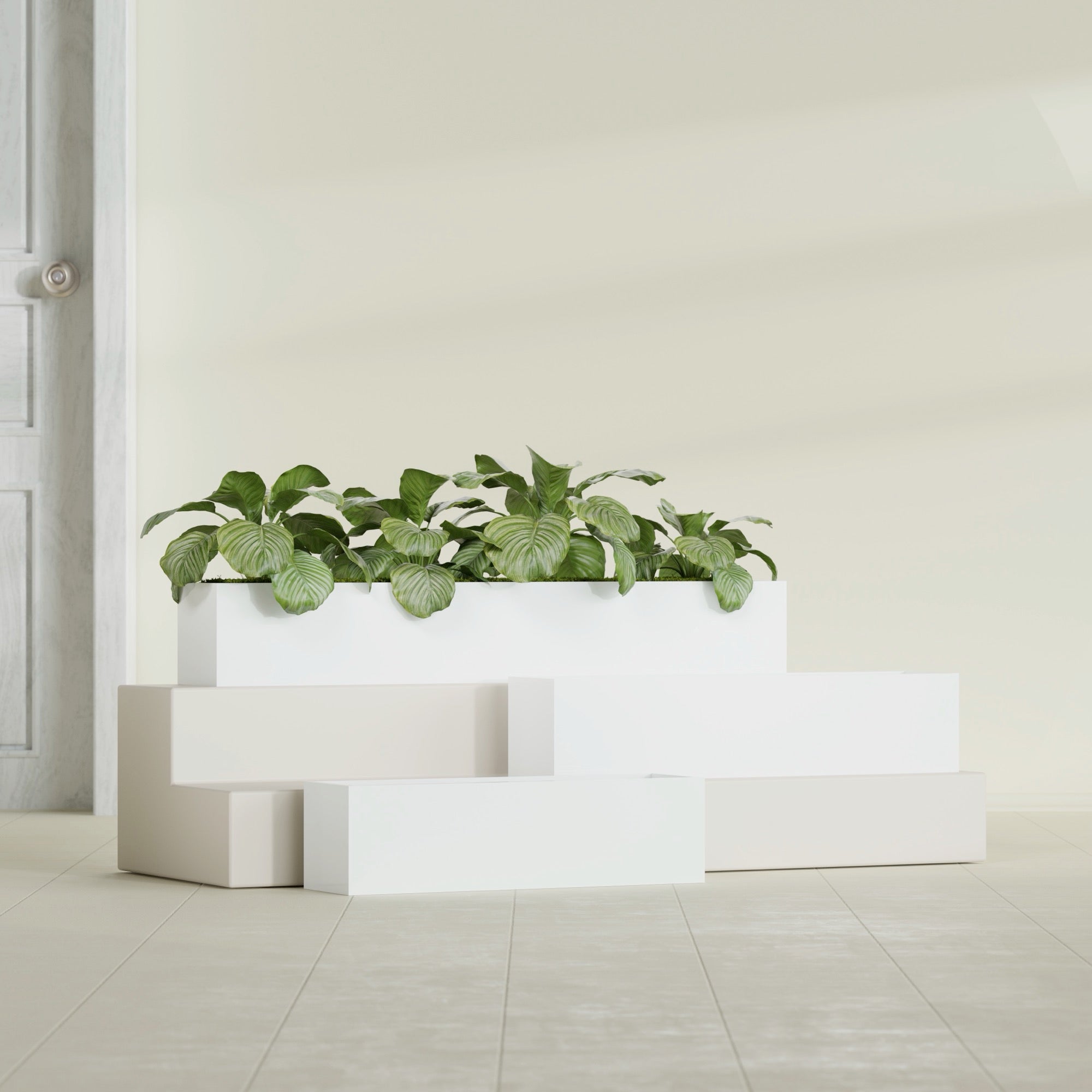 Monaco Rectangle - 32in x 7in x 7 - Gloss White - Gloss White,32 in x 7 in x 7 in