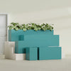 Miami Extra Large Narrow Rectangle Fiberglass Planter - 48 in x 12 in x 18 in - Satin Sea Foam - Satin Sea Foam,48 in x 12 in x 18 in
