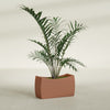 Seoul Large Curved Abstract Fiberglass Planter - 32 in x 12 in x 18 in - Matte Terracotta - Matte Terracotta,32 in x 12 in x 18 in
